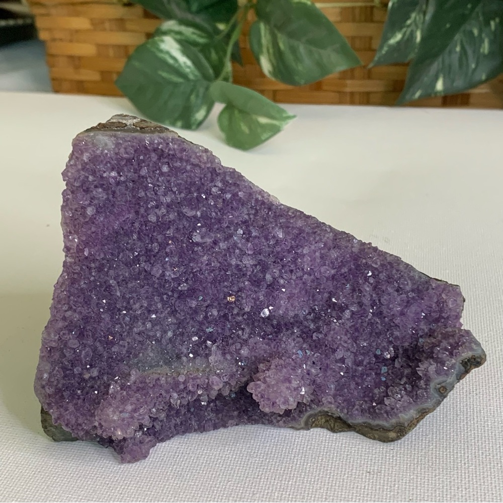 Large Purple Amethyst Crystal Cluster Geode Uruguay Cathedral Gemstone 4.75"x4.5 - Picture 12 of 16